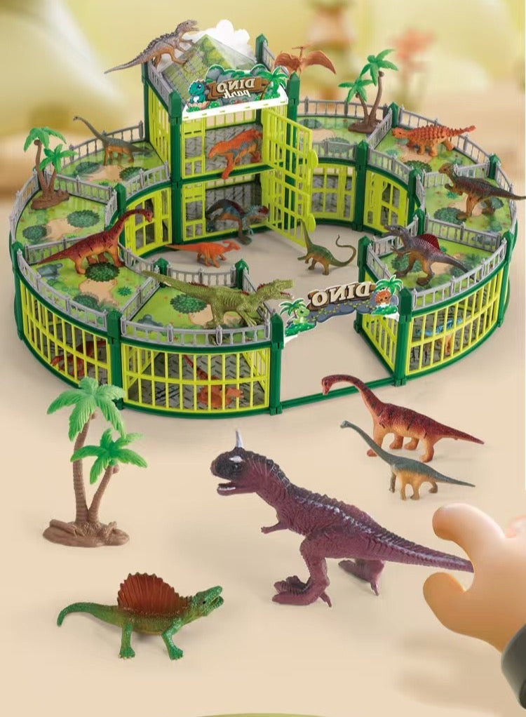 Jurassic Dinosaur Toys，DIY Dinosaur Land Toys, 137 pcs, Includes 13 Dinosaurs, Puzzle Toys, Gift for Kids.Realistic Action Educational Dinosaur Figures 。  - Image 4