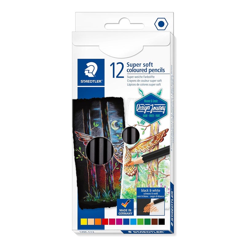 STAEDTLER STAEDTLER Design Journey Super Soft Color Pencils In Pack Of 12 ClrsBlack - Image 1