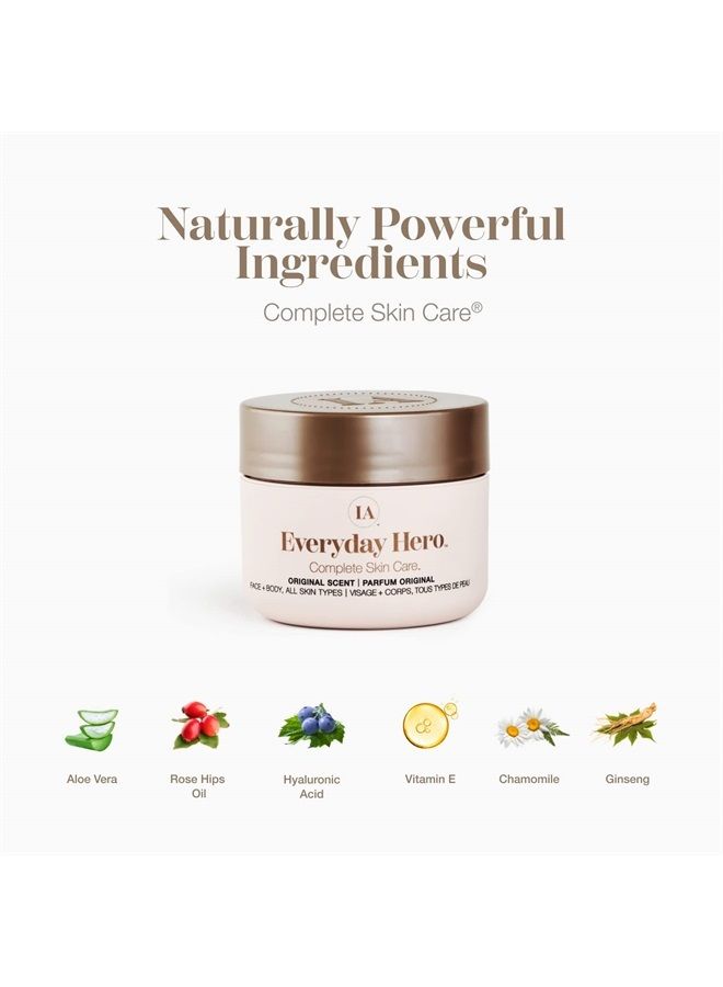 InfiniteAloe , Aloe Vera Body & Face Moisturizer – Original Scent Face Cream, Body Cream, Hand Lotion for Dry Skin – 1 Large Jar (8 Oz.) & 2 Travel Jars (0.5 Oz.) - Image 4