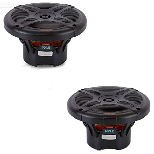 Pyle 6.5 Inch Bluetooth Marine Speakers - 2-way IP-X4 Waterproof and Weather Resistant Outdoor Audio Dual Stereo Sound System with 600 Watt Power and Low Profile Design - 1 Pair - PLMRBT65B (Black) - Image 2