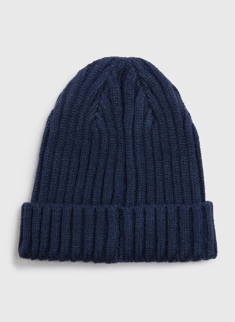 Matalan Baby Navy Ribbed Beanie