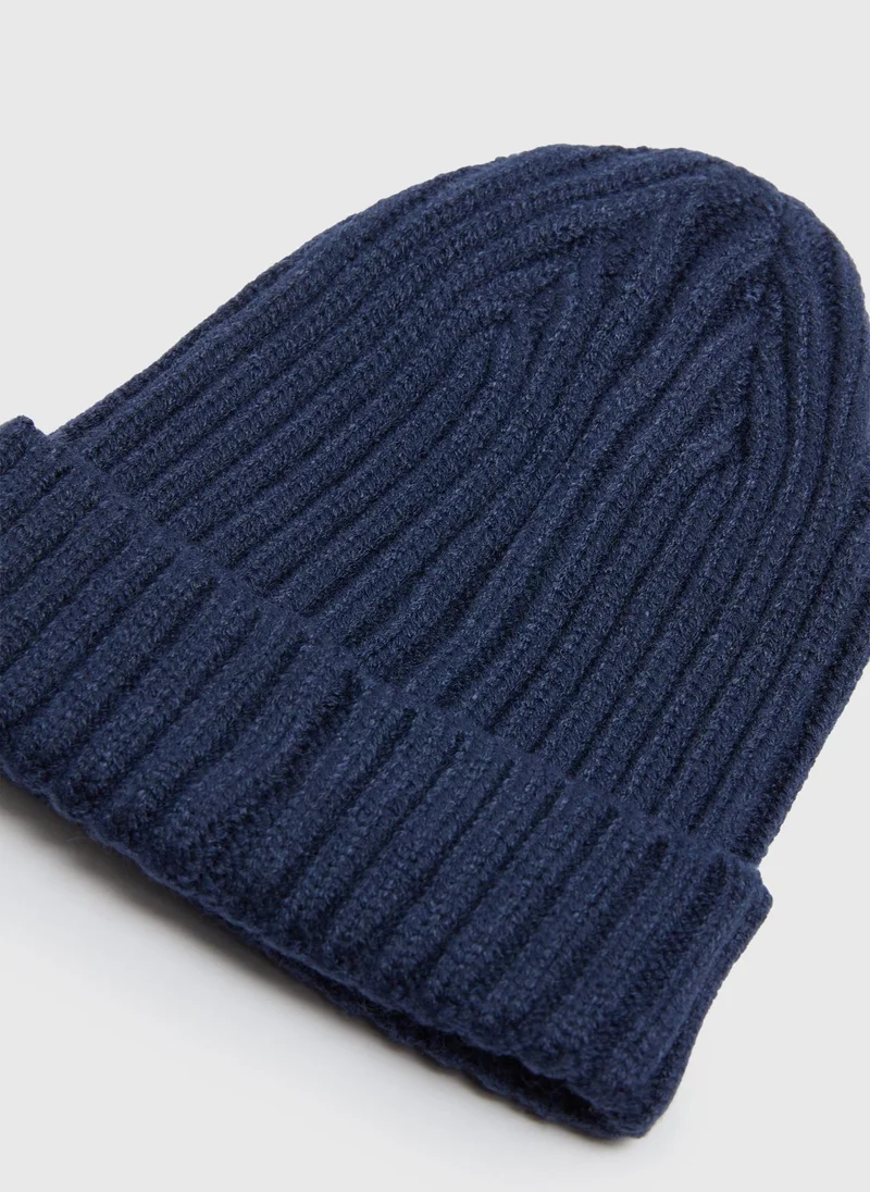 Matalan Baby Navy Ribbed Beanie