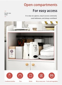 AGD Home Side Cabinet, Home Kitchen Storage Cabinet, Coffee Corner with Storage Space, Coffee Bar Cabinet, Kitchen, Dining Room, Bathroom, Living Room  - Image 5