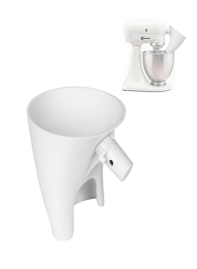 FIMXSD Flour Funnel for Kitchen Aid Mixer, Fits Tilt-Head 4.5-5 Qt (KSM150), Precise Pouring No-Mess Attachment for Dry Flour and Liquid Eggs, Dishwasher Safe - Image 1