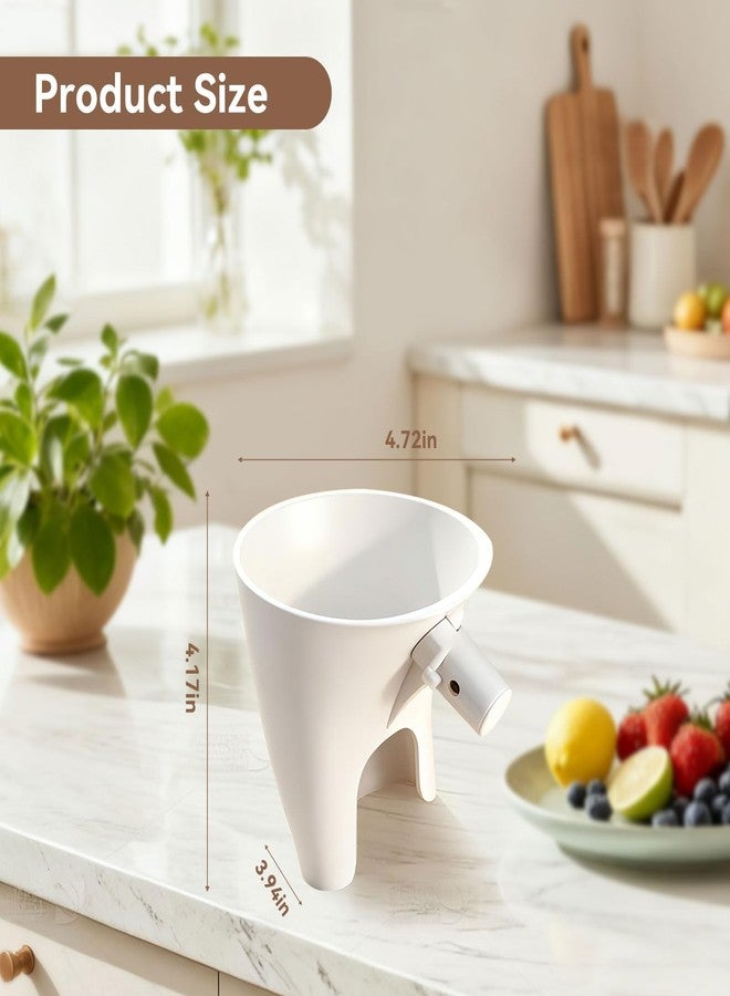 FIMXSD Flour Funnel for Kitchen Aid Mixer, Fits Tilt-Head 4.5-5 Qt (KSM150), Precise Pouring No-Mess Attachment for Dry Flour and Liquid Eggs, Dishwasher Safe - Image 2