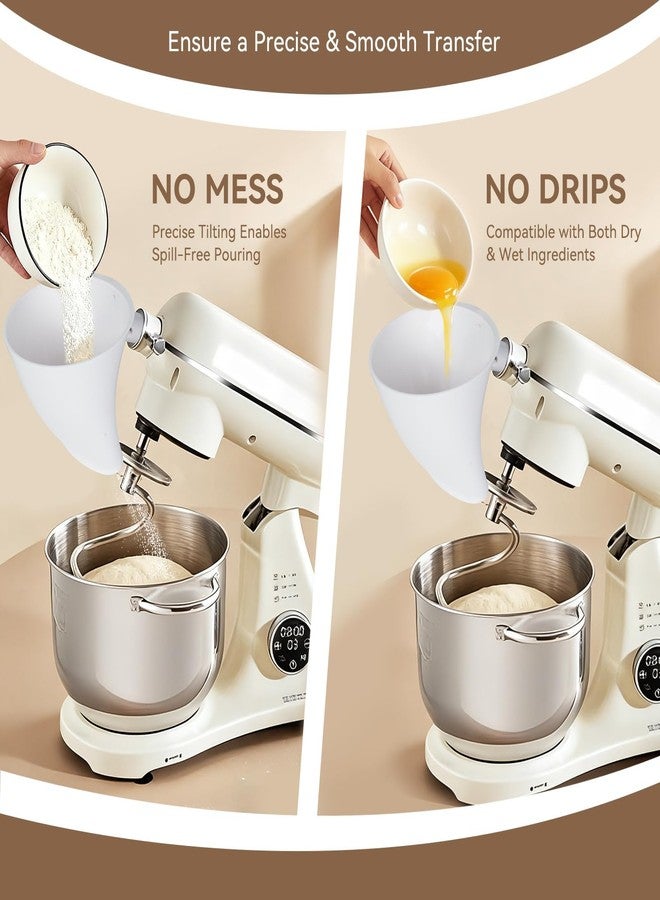 FIMXSD Flour Funnel for Kitchen Aid Mixer, Fits Tilt-Head 4.5-5 Qt (KSM150), Precise Pouring No-Mess Attachment for Dry Flour and Liquid Eggs, Dishwasher Safe - Image 4