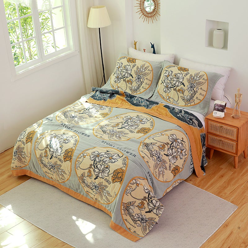 Summer Five-Layer Gauze Towel Quilt Office Nap Blanket Cotton Air Conditioning Towel Blanket - Image 2