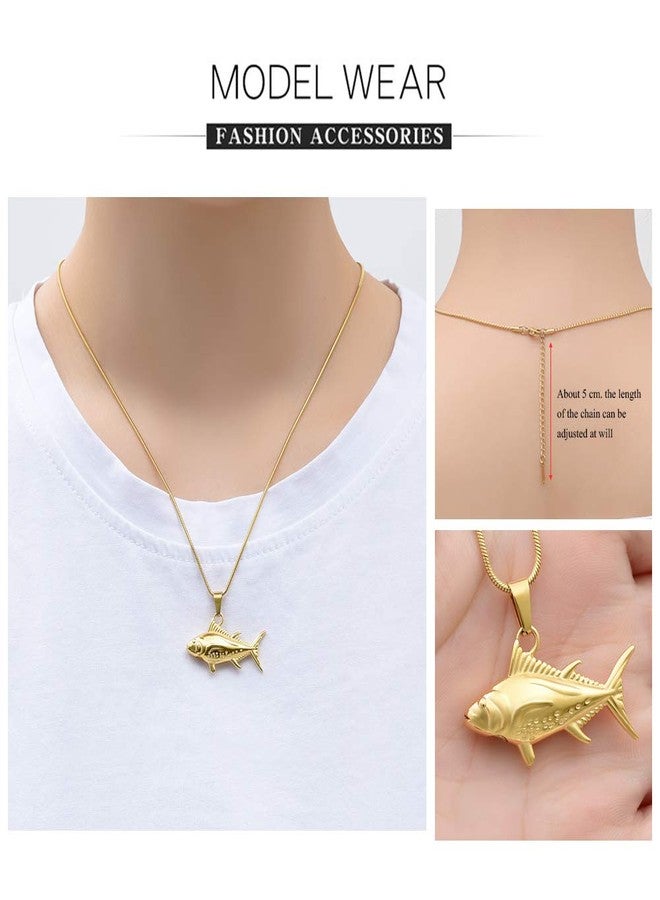 Imrsanl Cremation Jewelry for Ashes Fish Urns Necklace Memorial Keepsake Jewelry Ashes Pendant for Pets/Human (Gold) - Image 5