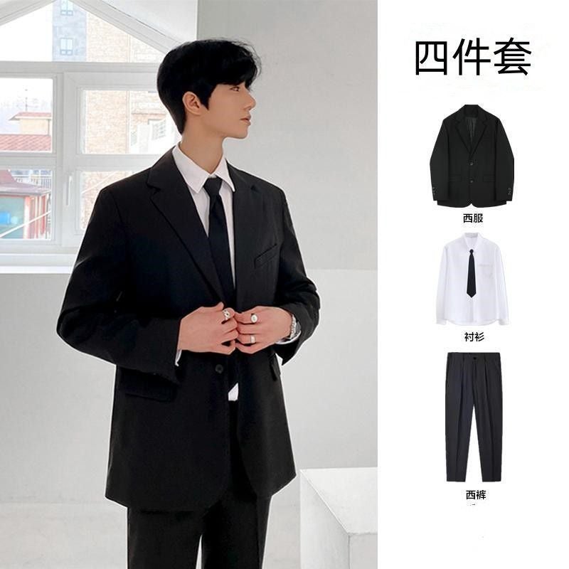 Senior Sense Small Suit Adult Ceremony Suit Full Set Male Formal Dress Male College Student Dress Male High School Student Graduation Clothing - Image 2