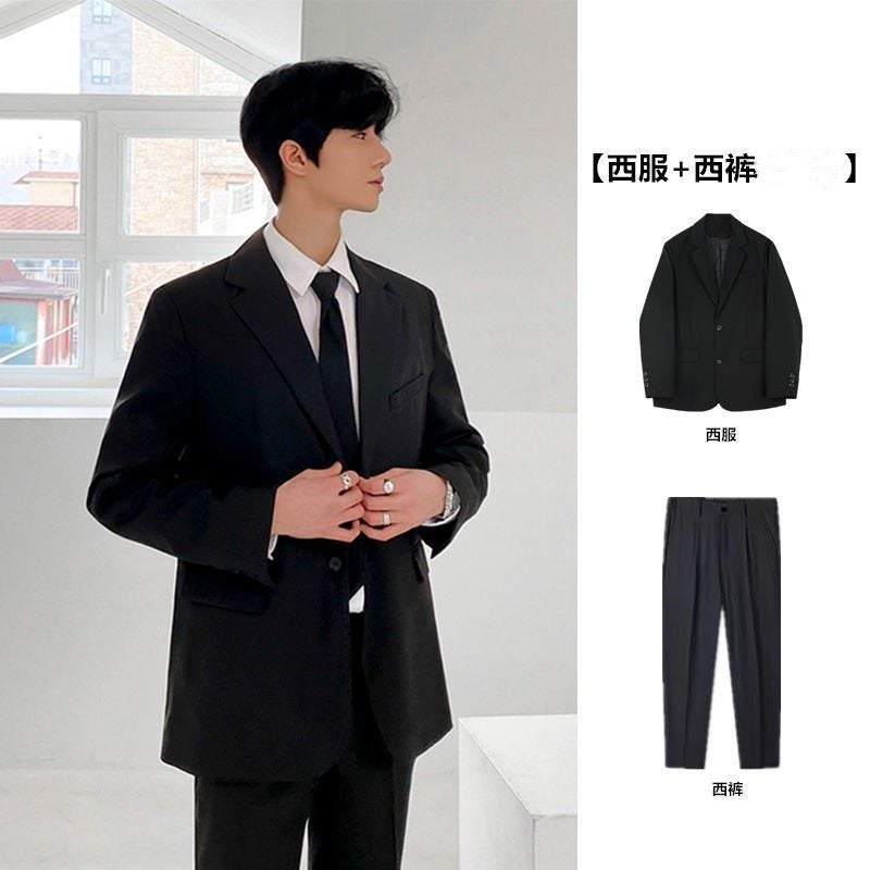 Senior Sense Small Suit Adult Ceremony Suit Full Set Male Formal Dress Male College Student Dress Male High School Student Graduation Clothing - Image 1