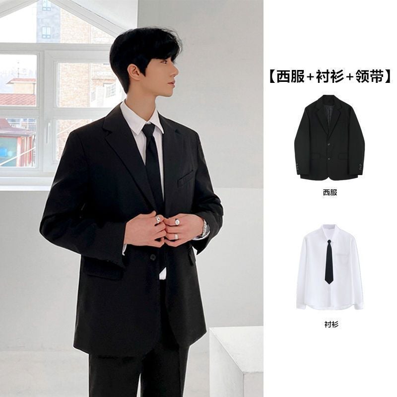 Senior Sense Small Suit Adult Ceremony Suit Full Set Male Formal Dress Male College Student Dress Male High School Student Graduation Clothing - Image 3