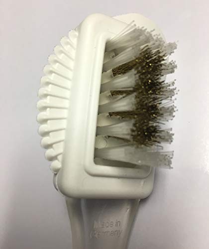 Pedag Suede Shoe Cleaner Brush, German Made, 4-Way Cleaning & Refreshing for Suede Leather Products with Brass & Nylon Bristles, 1 Brush - Image 3