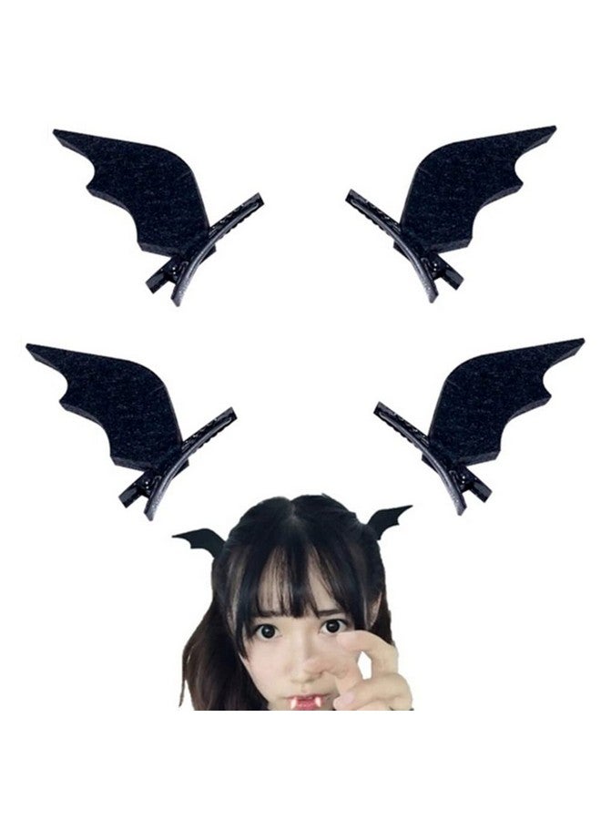 YangQian Batwing Hair Clips Halloween Accessories For Women Girls Bat Hair Accessories Devil Bat Ears Hair Clips Hairpins Barrettes Bat Wings Halloween Cosplay Costumes Accessories 2 Pairs - Image 1