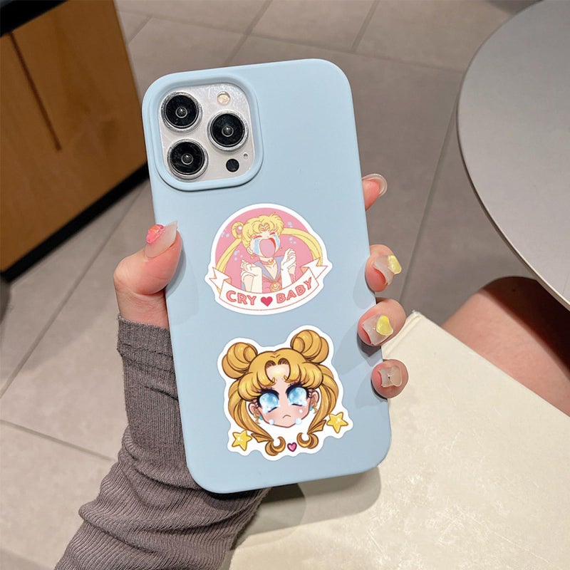 SHOWSUP 55PCS Sailor Anime Moon Stickers,Teens Stickers for Water Bottle Laptop Phone Scrapbooking Journaling for Teens Adults for Party Supply Favor Decor (Gray) - Image 5