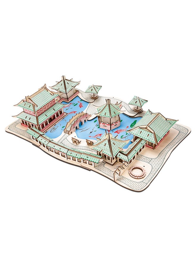 Suzhou Garden Laser Making Wooden DIY Simulation Building Model Adult Wooden 3d Puzzle Toy-Color:Hongtai Laser Isa Kiev Cathedral - Image 2