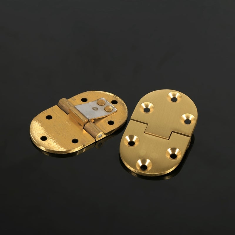 Folding Table Hinge 2-Pack: High Quality Brass Material - Wear Resistant Corrosion Resistant Hinge for Folding Tables & Butler Trays - Image 1