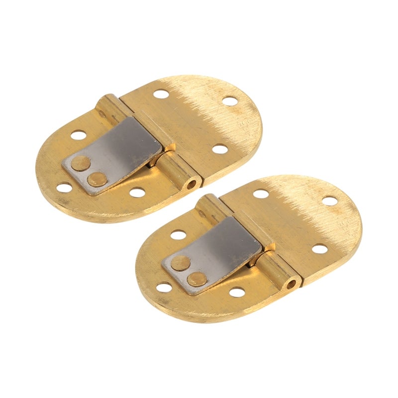 Folding Table Hinge 2-Pack: High Quality Brass Material - Wear Resistant Corrosion Resistant Hinge for Folding Tables & Butler Trays - Image 2