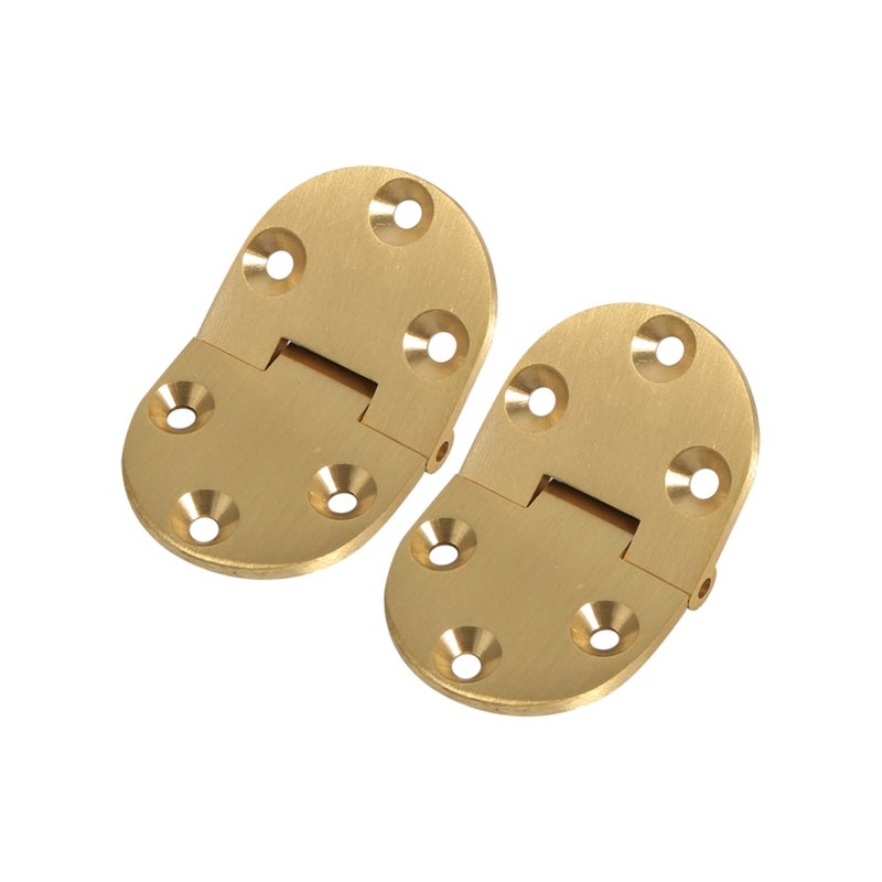 Folding Table Hinge 2-Pack: High Quality Brass Material - Wear Resistant Corrosion Resistant Hinge for Folding Tables & Butler Trays - Image 3