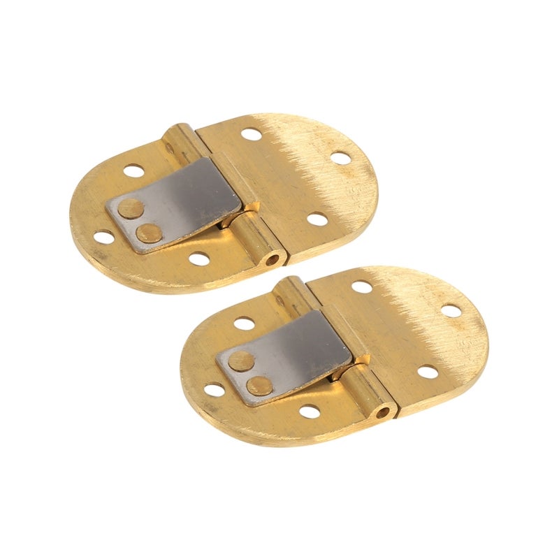 Folding Table Hinge 2-Pack: High Quality Brass Material - Wear Resistant Corrosion Resistant Hinge for Folding Tables & Butler Trays - Image 4