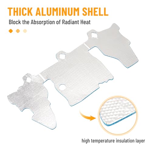 Racewill Fuel Rail & Injector Cover Kit Heat Shield Kit 010378 Compatible with 1997-2004 Jeep Grand Cherokee Wrangler TJ 4.0L Engine - Image 2