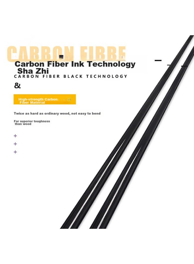 Livex Livex Carbon Fiber Small Tip Cue, Chinese-style Black 8, High-tech Carbon 1/2 Pool Cue, Detachable Billiard Cue With Cue Case, Ts01 - Image 2