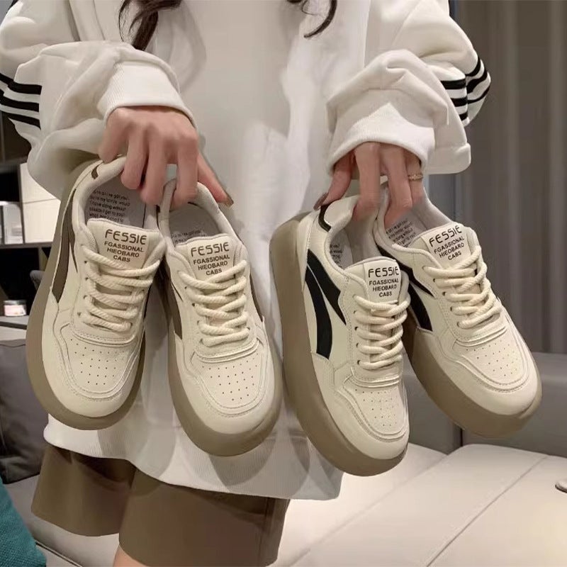 Girls' 2025 Spring New Color Matching Thick-Soled German Training Shoes Boys Middle And Big Children'S All-Match Casual Sports Sneakers - Image 3