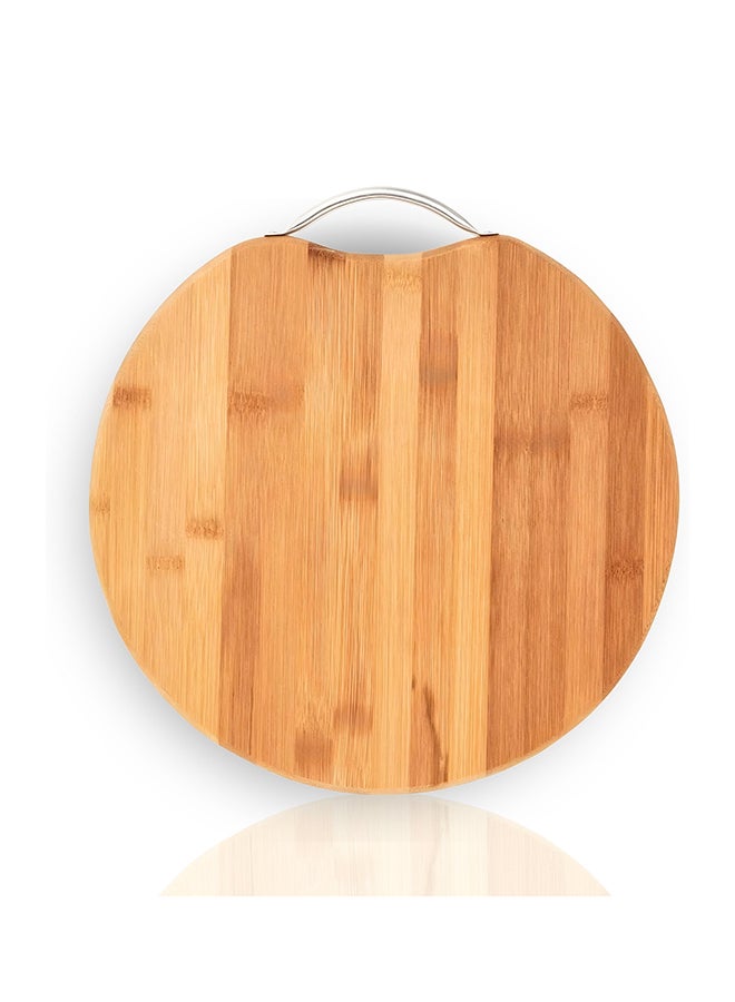 Feelings Wooden Chopping Board Bamboo Cutting Board ROUND Diameter 34cm x1.8 cm  - Image 1