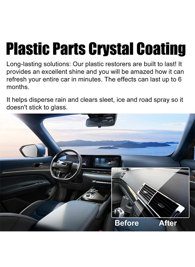 RAYHONG Plastic Parts Crystal Coating, Long-Lasting Restorer and Refresher Agent for Automotive Plastic Parts, Crystal Coating for Car Plastic Parts, Plastic Restorer for Car - Image 3