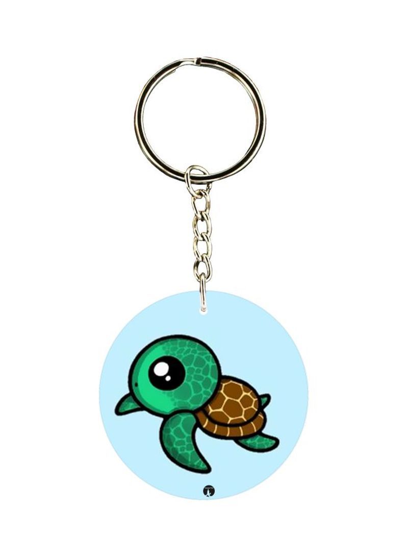 Turtles Printed Double Sided Keychain