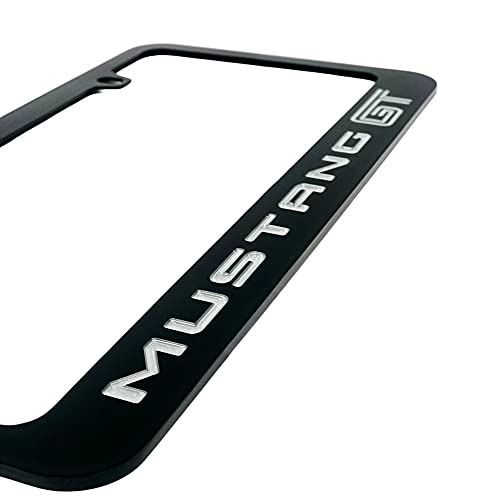 Ford Mustang GT Black Metal License Plate Frame - Image 2