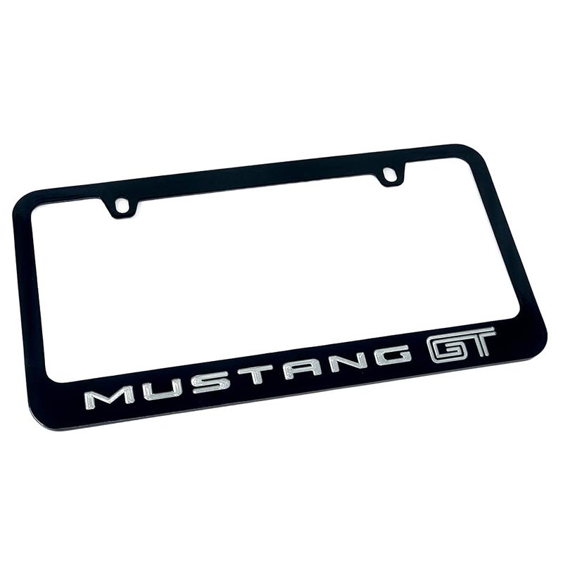 Ford Mustang GT Black Metal License Plate Frame - Image 3