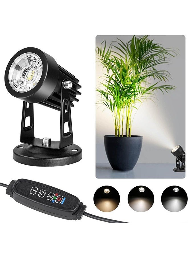 YelaJoy Dimmable LED Spot Lights Indoor Uplighting - 3W USB Powered Floor Spot Lights Uplights Indoor Accent Light for Plants with 3 Color Lighting Modes & Auto On/Off Timer Function(3h,6h,9h), (Black)  - Image 1