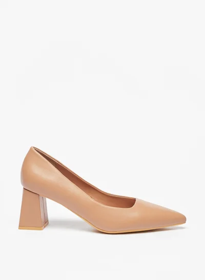 Flora Bella By Shoexpress Womens Flora Bella Solid Slip-On Pumps with Block Heels