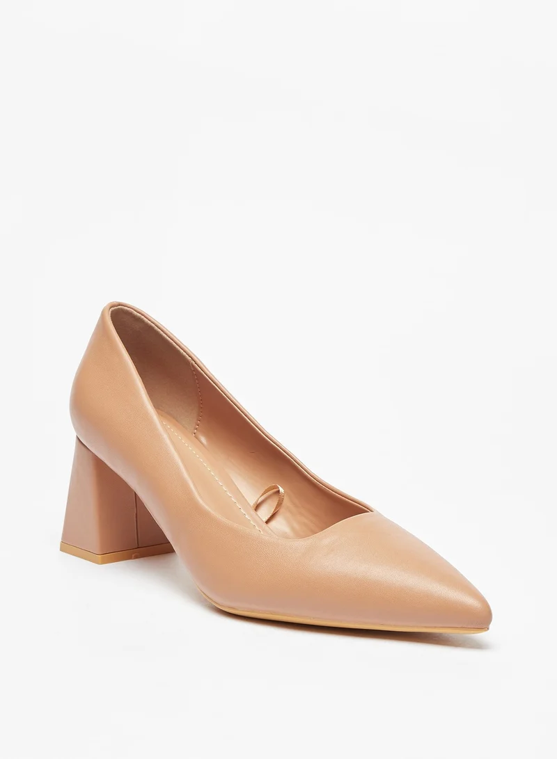 فلورا بيلا من شو إكسبرس Womens Flora Bella Solid Slip-On Pumps with Block Heels