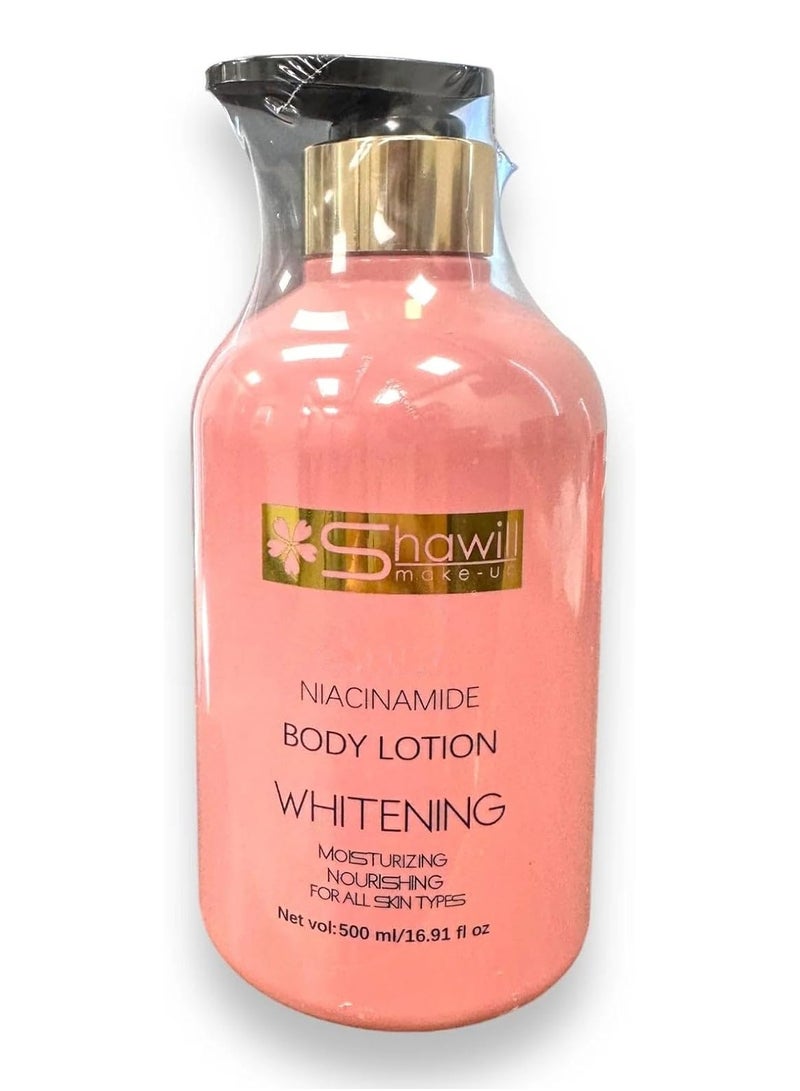 Shawill لوشن الجسم المبيض شاويل ساكورا نياسيناميد 500 مل - Image 3