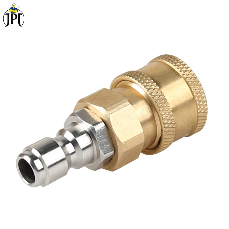 JPT Pressure Washer Coupler, Quick Connect Fittings 1/4 Inch Quick Coupler Female Socket with 1/4 Inch Male Connector - Image 2