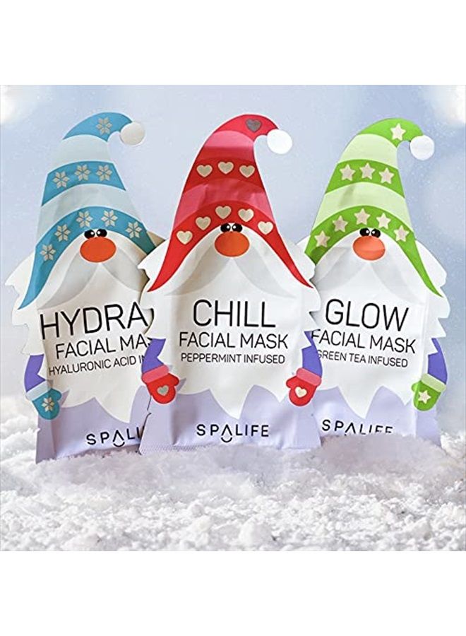SpaLife Holiday Gnome Facial Masks 9 pack - Image 2