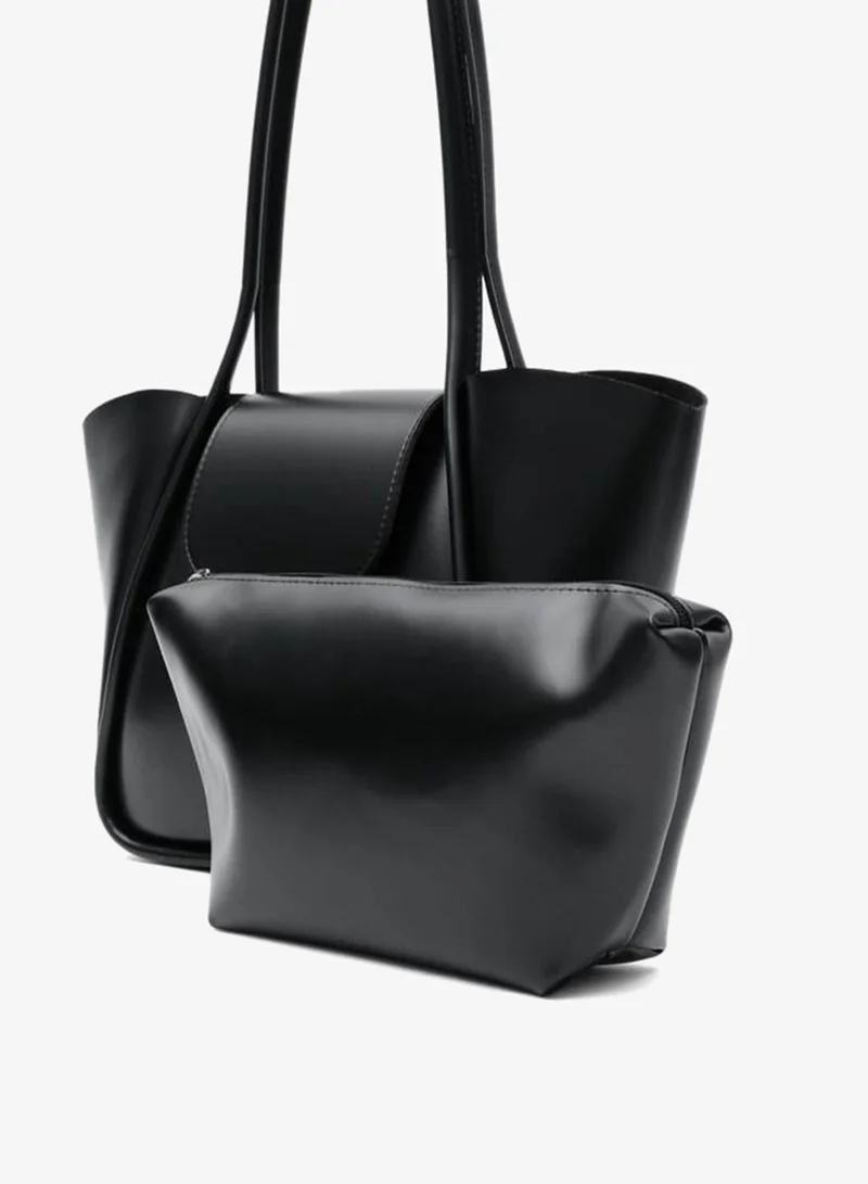 Shule Bags  Petre Black Shoulder Bag with Makeup Pouch. for Women | Best Price UAE