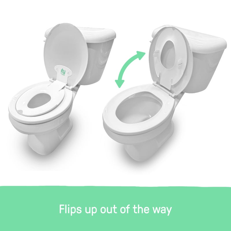 Ingenuity: ity by Ingenuity Flip & Sit Potty Seat 2pk (White) â€“ Easy to Set Up & Remove Potty Training Seat That Attaches to Adult Toilet Seat - Image 3