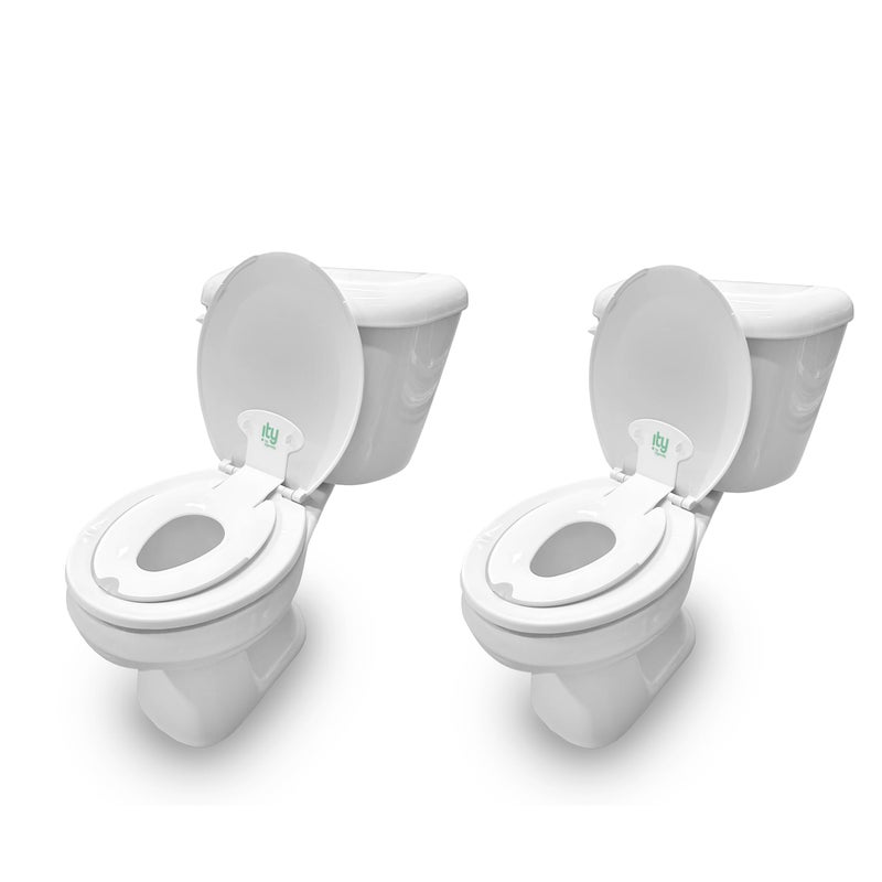 Ingenuity: ity by Ingenuity Flip & Sit Potty Seat 2pk (White) â€“ Easy to Set Up & Remove Potty Training Seat That Attaches to Adult Toilet Seat - Image 1