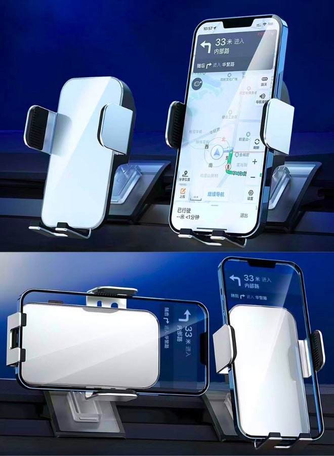 Chase Up Phone Mount Holder Compatible for 2024 2025 Tesla Model 3 and Highland, Auto Clamping Car Phone Holder with Air Vent Clip, Secure Interior Mobile Stand for iPhone and All Smartphones (White) - Image 2