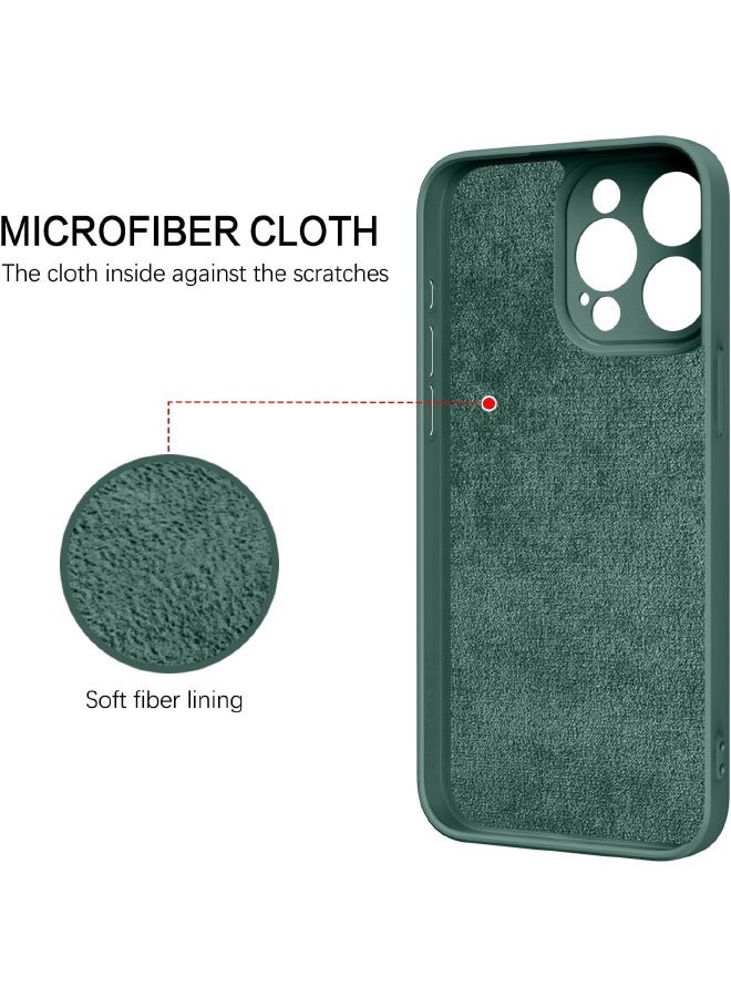 iPhone 15 Pro Max Case, Slim Soft Silicone Rotatable Ring Holder, Support Magnetic Car Mount, Anti-Scratch Non-Slip and Shockproof Protective Cover for iPhone 15 Pro Max 6.7 inch, Green - Image 4