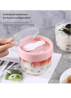 KASTWAVE 2 Portable 20oz Jars with Lids and Spoons Enjoy Fresh and Healthy Meals On The Go with Our Leak Proof Container Set for Yogurt Oatmeal Snacks  - Image 4