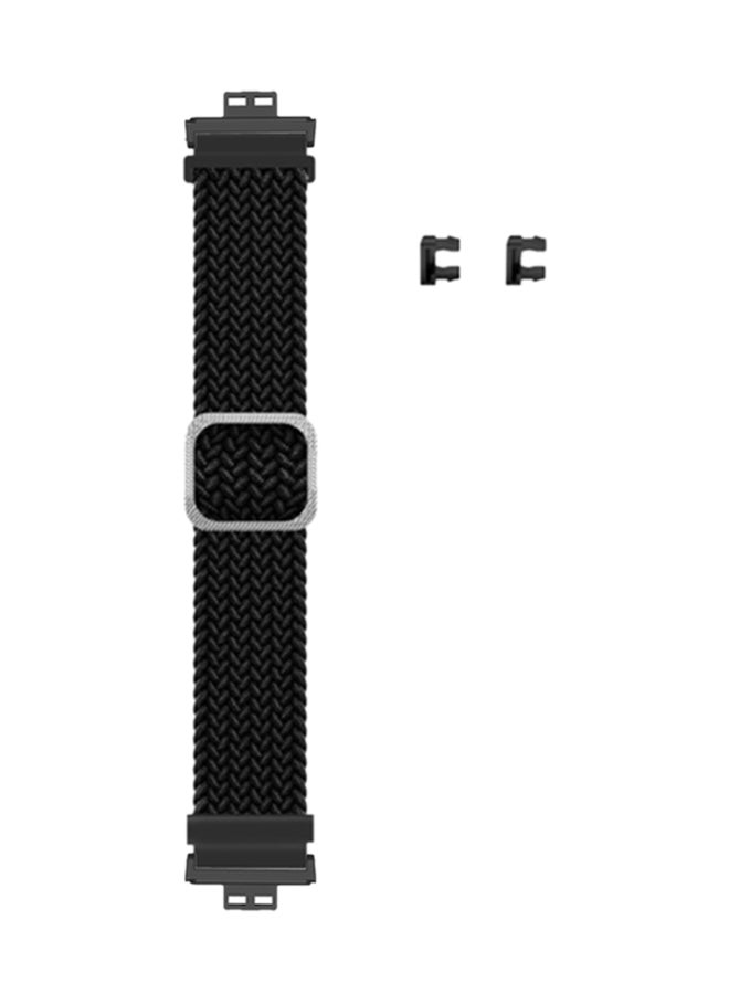 Loquat Braided Nylon Band For Huawei Watch Fit Black - Image 2
