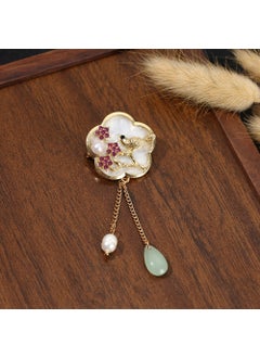 Vintage Landscape Brooch Pin Elegant Chinese-Style Fashion Accessory Happy eyebrow size: 7.7*3*1cm weight: 7g