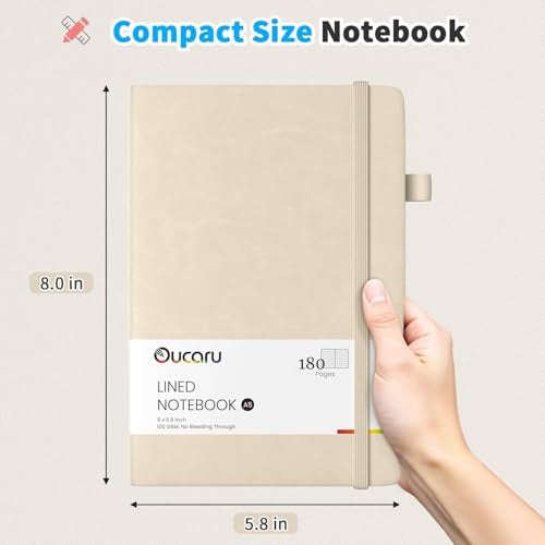 Oucaru Lined Journal Notebook, 16 Pack, 180 Pages, A5 Journals for Writing, 100 GSM Thick Paper, Small Notebooks Daily Journal for Women Men Work, Business, School, Travel Supplies - Image 2
