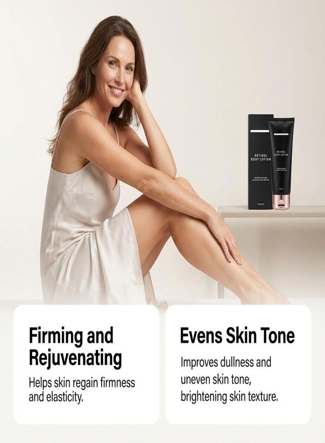 Tasunte Retinol Body Lotion, Firming Body Cream for Crepey Skin, Lightweight Moisturizing Lotion for Smooth, Soft-Looking Skin (1 Pack) - Image 3