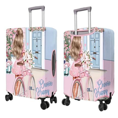 PtRug Travel Luggage Cover Suitcase Protector Fits 1832 Inch Wheel Covers PatternedTravel Related Items Flower Luggage Protector Elastic L - Image 3