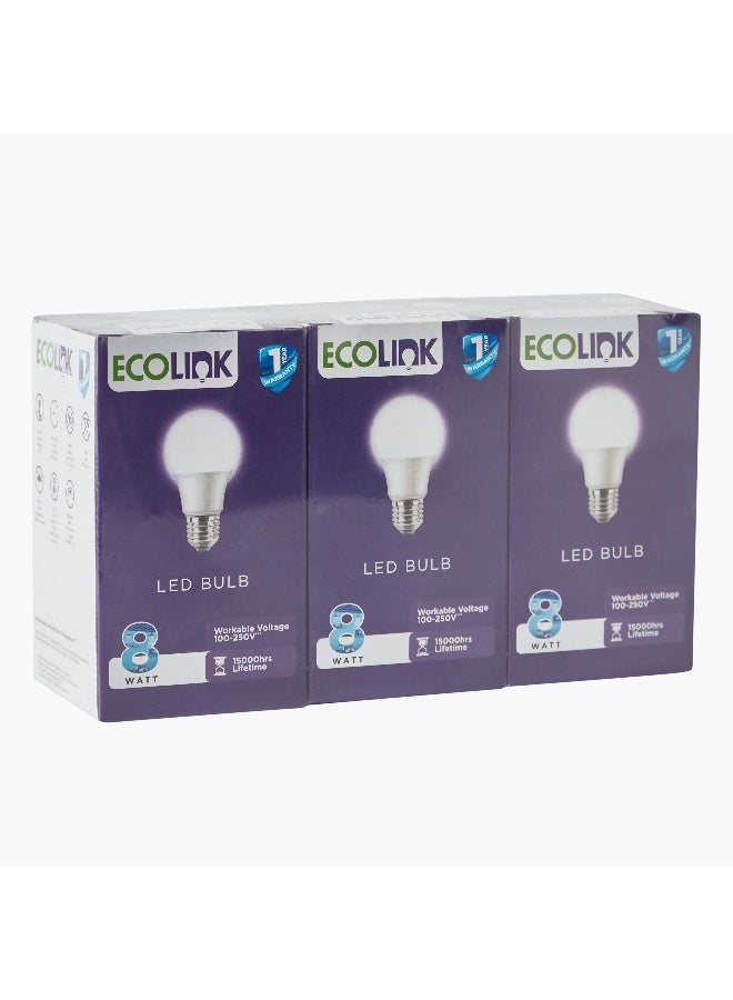Home Box 8W E27 3-Piece Daylight LED Bulb Set 18.5 x 10.5 x 6 cm - Image 5