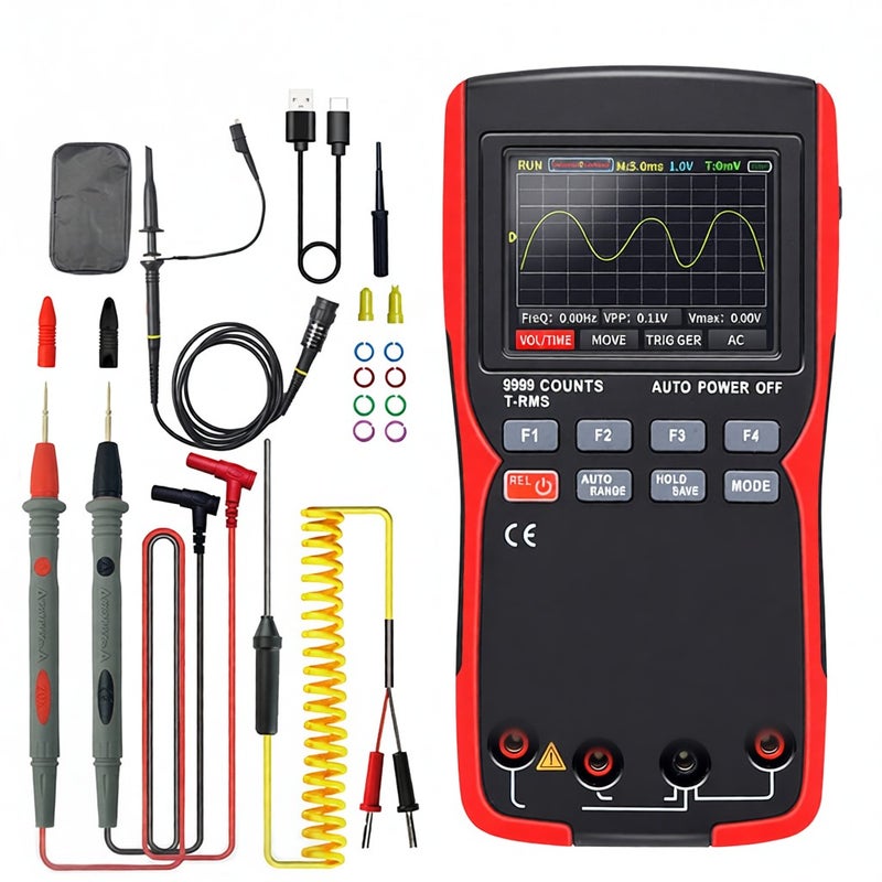 2in1 Oscilloscope Multimeter: 2.8Inch IPS Color Display, Premium ABS & TPE Fallproof Structure - Dual Mode Switching for Electrical Testing, Circuit Debugging & Professional Technicians - Image 1